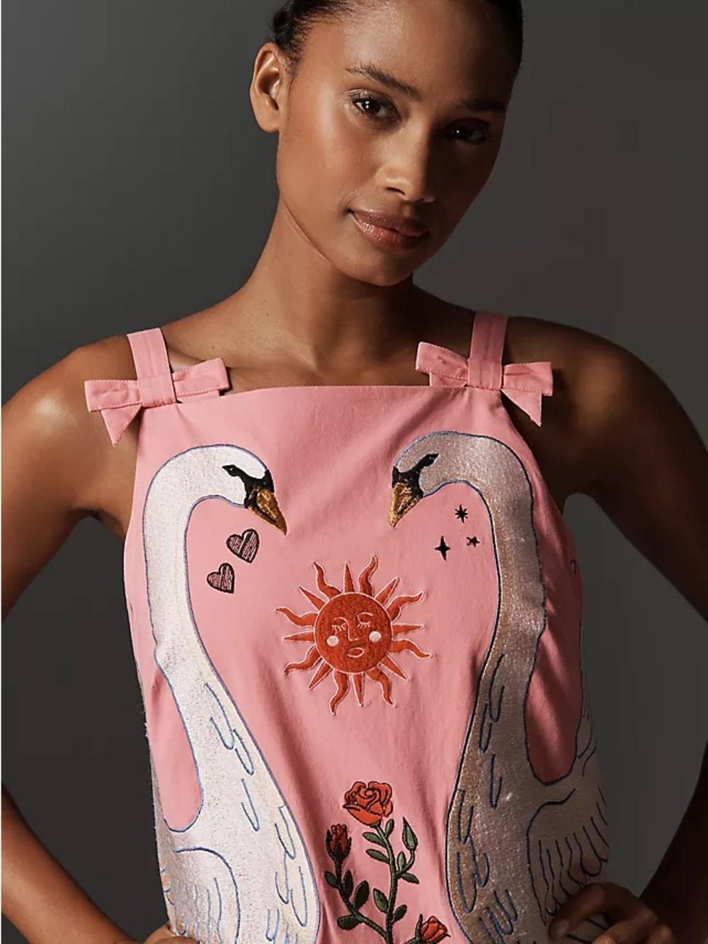 Anthropologie Embroidered Mini Shift Dress - Picture 5 of 14